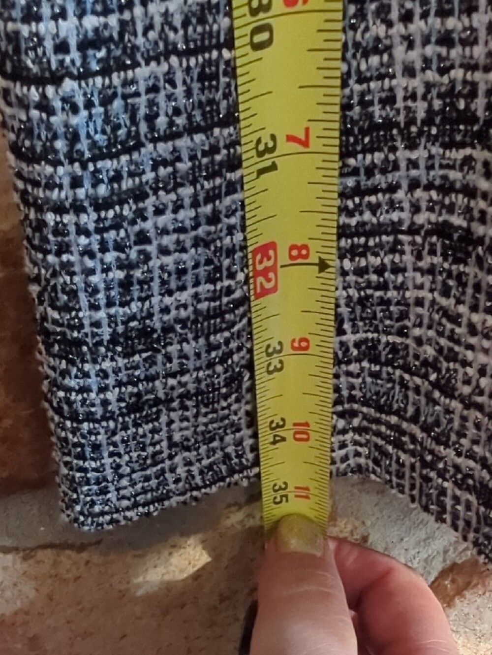 Taylor Blue and White Tweed Mini Dress - Picture 9 of 10